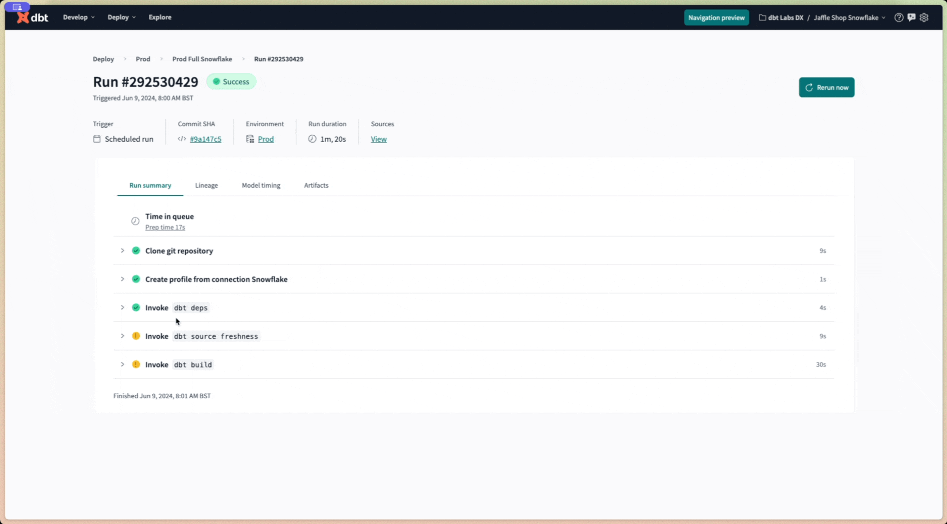 Access dbt Catalog from the lineage tab by double-clicking on the lineage node. Access dbt Catalog from the lineage tab by double-clicking on the lineage node.